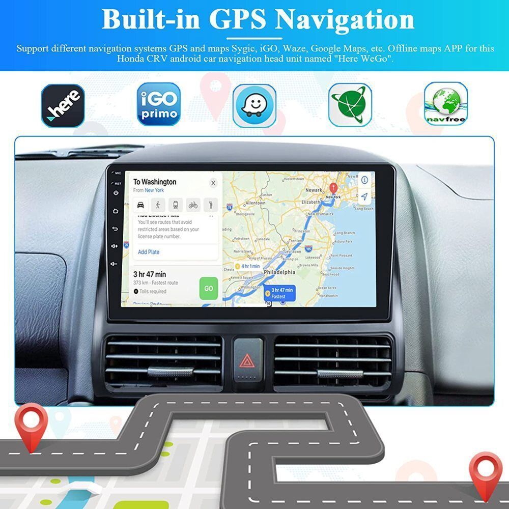 For Honda CRV 2002-2006 Android 15.0 Car Stereo Radio GPS WIFI 9″ Carplay 2+32GB