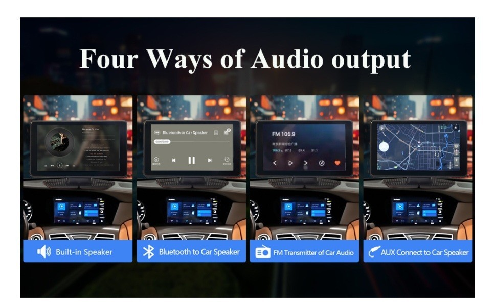 Wireless Apple CarPlay & Android Auto, 7-inch IPS Touchscreen Wireless A-pple Ca