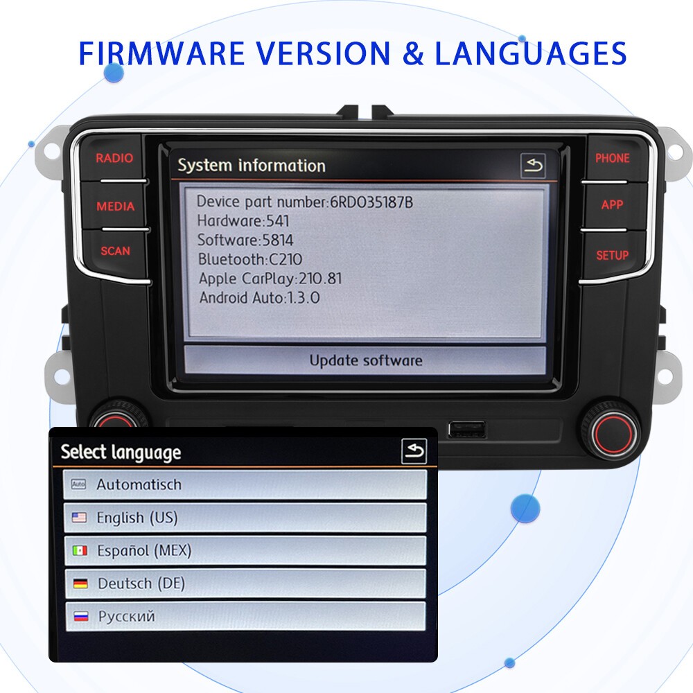 Noname RCD330 RCD340G RCD440 Android Auto CarPlay Car Stereo For VW Golf Jetta