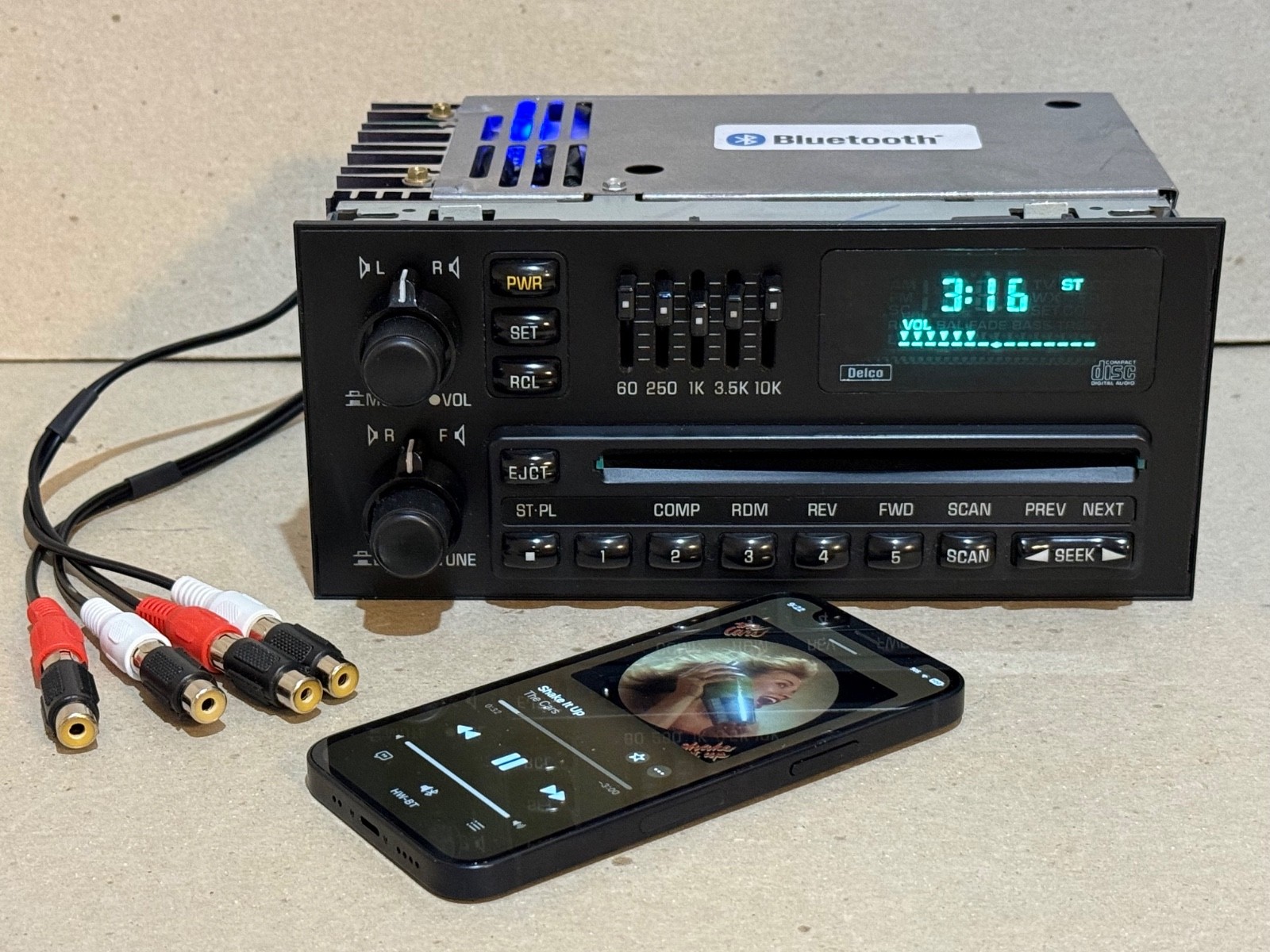 GM HIGH OUTPUT 5EQ CD RADIO BLUETOOTH RCA 84-87 BUICK GRAND NATIONAL GNX DELCO