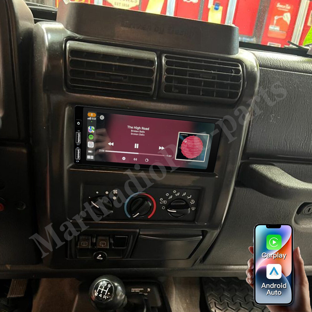 Radio de coche Android 13 para 97–02 Jeep Wrangler TJ Apple Carplay WiFi estéreo