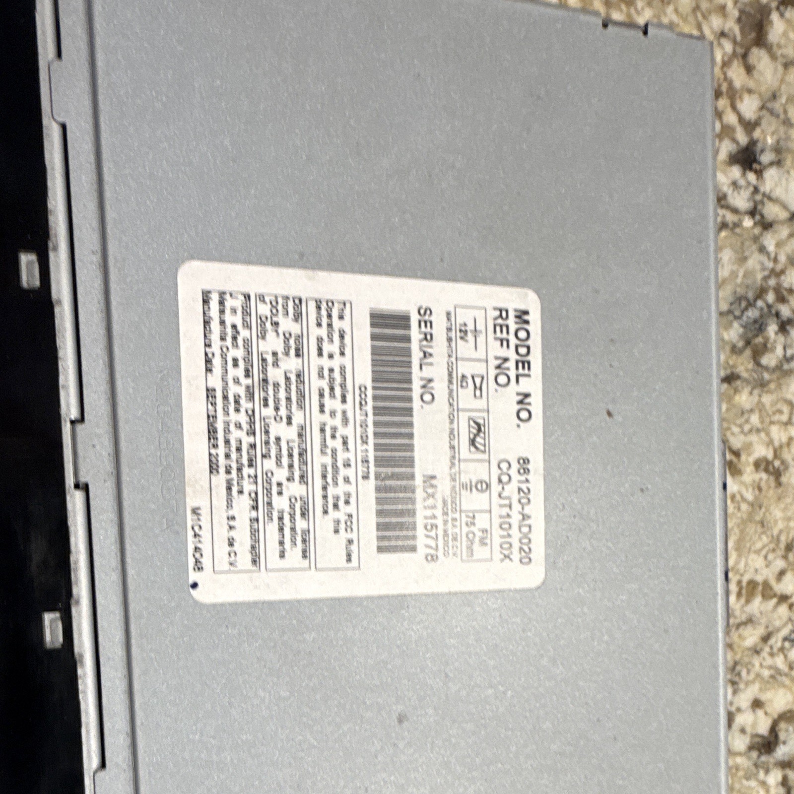 OEM 2001 Toyota Tacoma FM/AM/CD/Cassette Radio