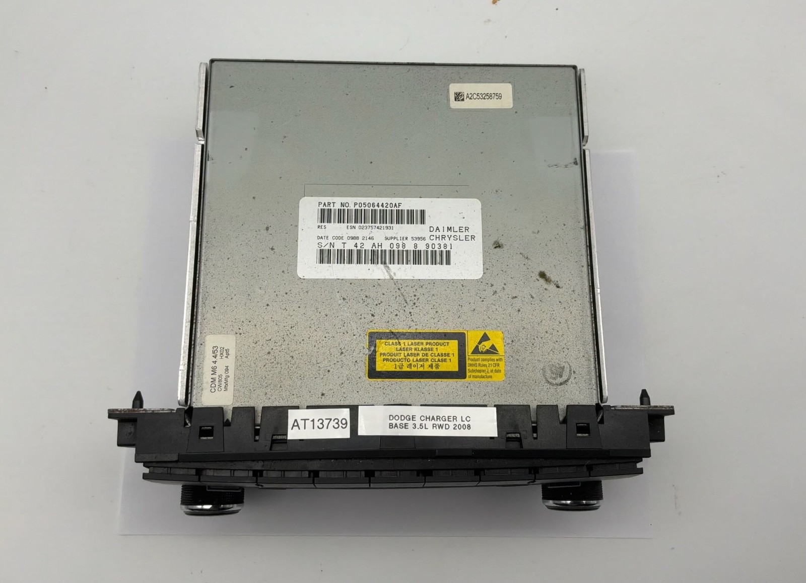 OEM 08-10 Dodge Charger AM FM Radio MP3 Single Disc CD Player Satellite Receiver