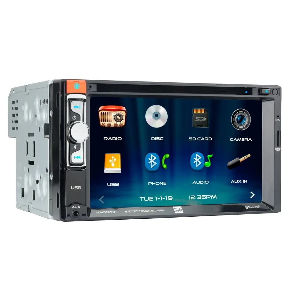Dual Electronics XDVD269BT 6.2″ Bluetooth CD/DVD Touch Screen 2 DIN Receiver