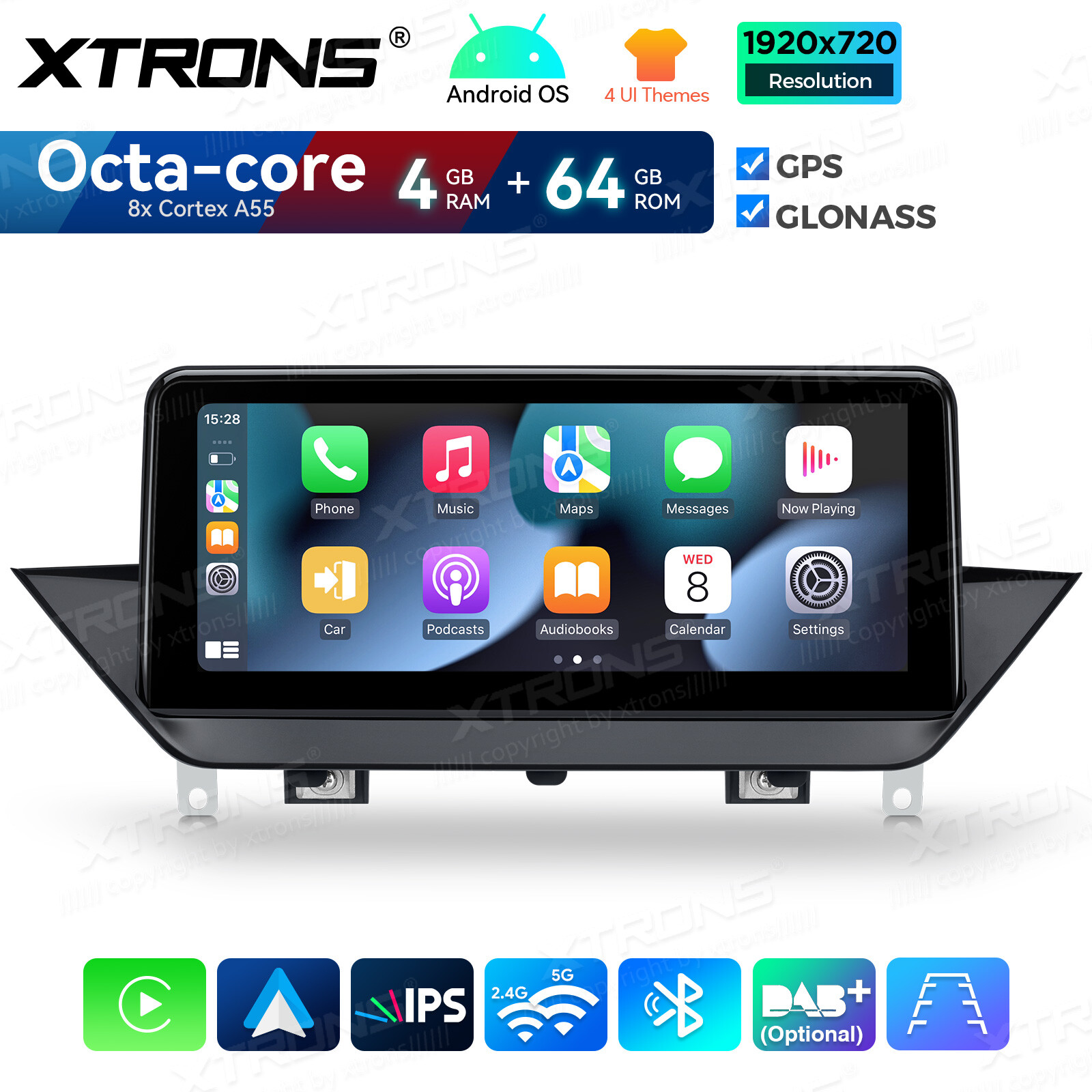 For BMW X1 E84 No Original Display Android 14 Car GPS Navi Stereo 8Core 4+64GB