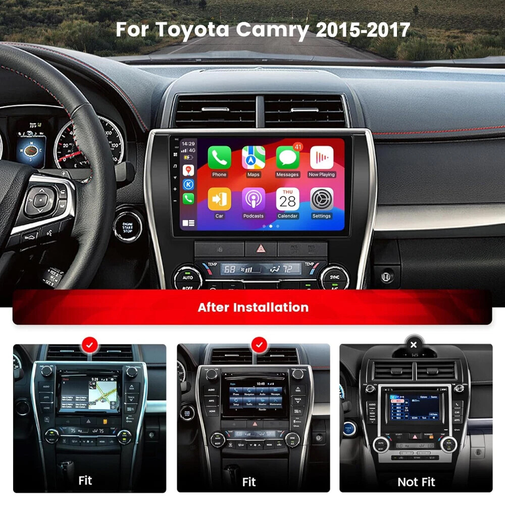 32G Android 13 Stereo Radio GPS Navi WIFI Carplay DSP For Toyota Camry 2015-2017