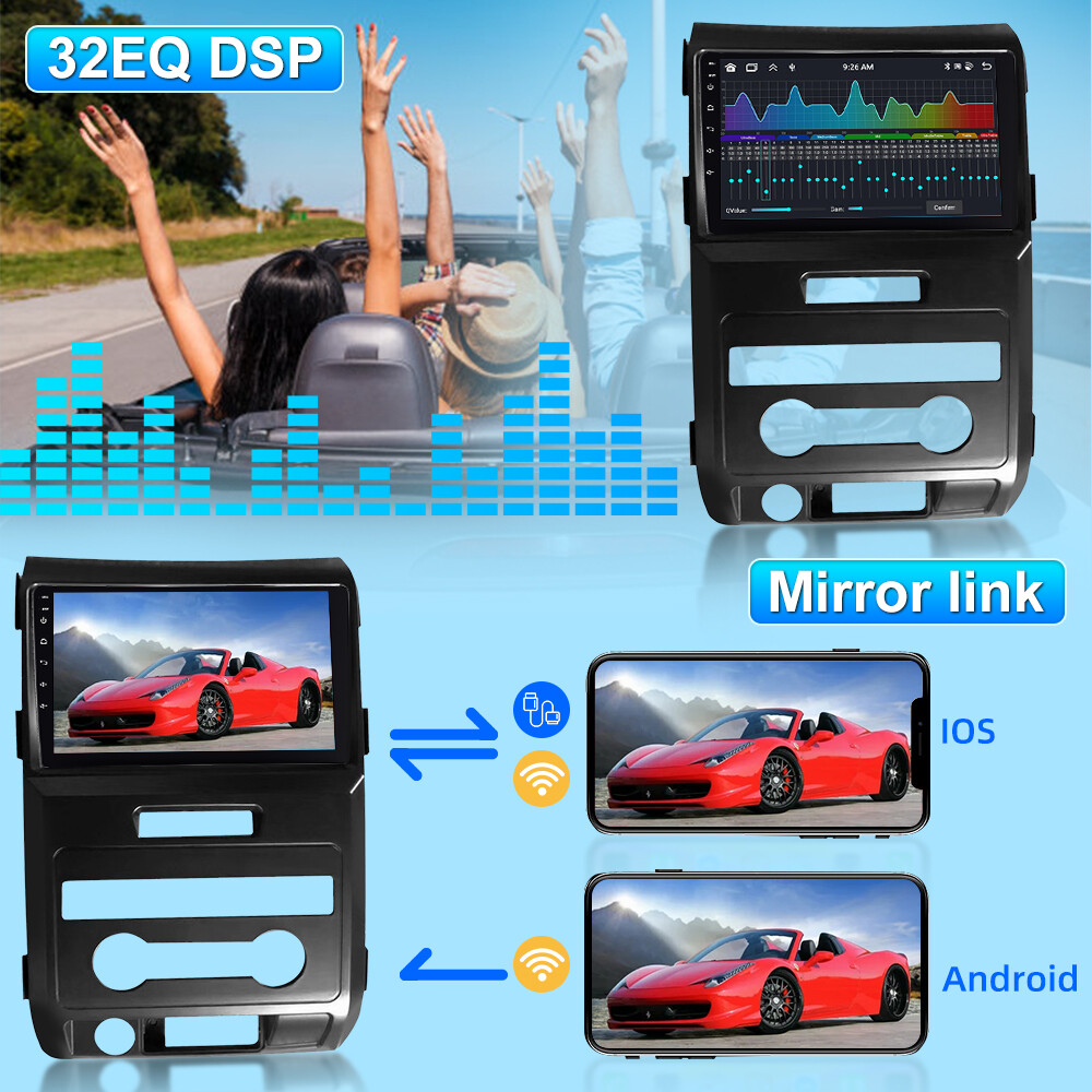 For Ford F150 2009-2014 Carplay Android 13 Car Stereo Radio WiFi GPS Navi+Camera