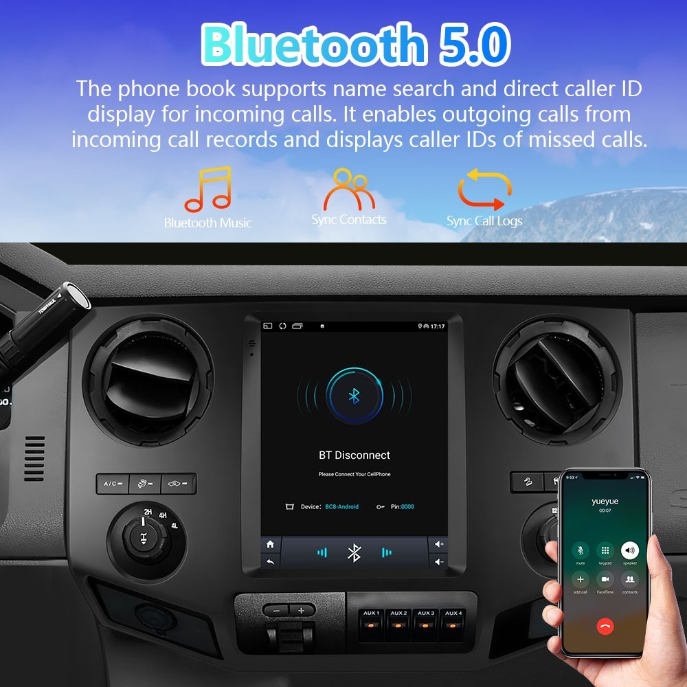 64G Apple Carplay For 2008-2016 Ford F-250 F-350 Super Duty Car Stereo GPS Radi