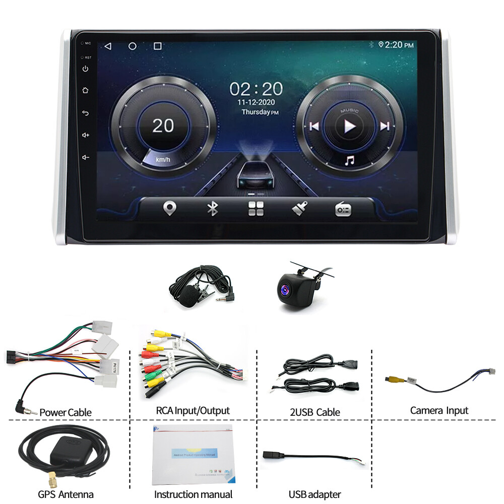 4+64G For 2019-2023 Toyota RAV4 Android 14 Navi CarPlay Car Stereo Radio GPS SWC