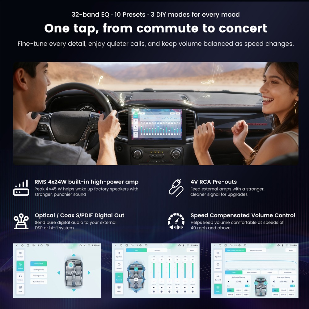 ATOTO S8 Gen4 10.1″ Android Car Stereo 4G+64G GPS Al assistant 4G LTE Geo Sense
