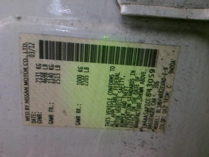 Audio Equipment Radio Receiver Sv Thru 2/13 Fits 12-13 MAXIMA 856951