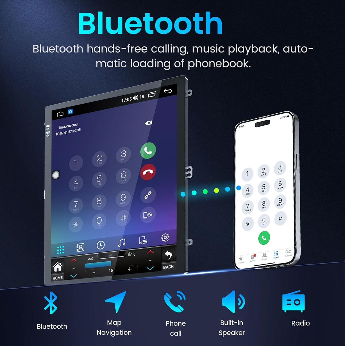 For 2009-2015 CarPlay Android 13 Car Radio Stereo DSP RDS