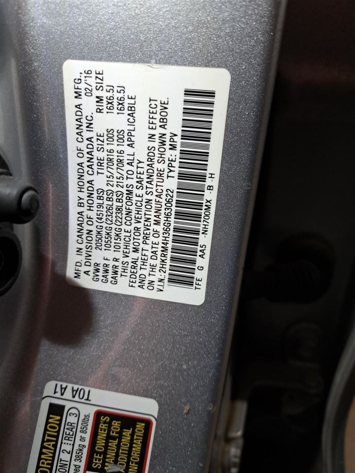 2016 Crv/Cr-v Stereo Radio Radio/Receiver Sku#4423109