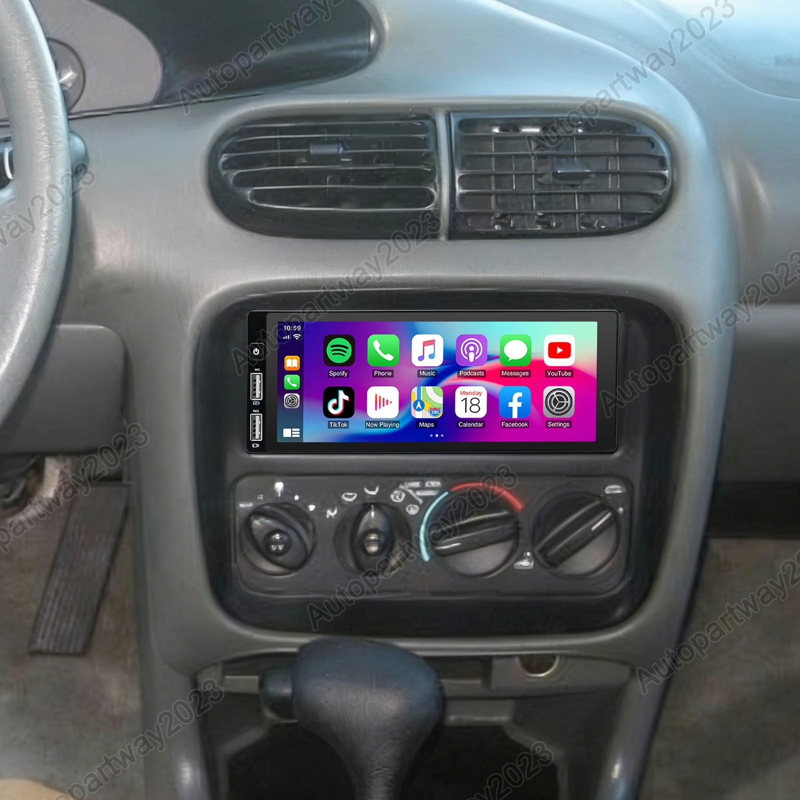For Dodge Stratus 1995-2000 Android Auto CarPlay Car Radio Stereo GPS Navi 2+32G