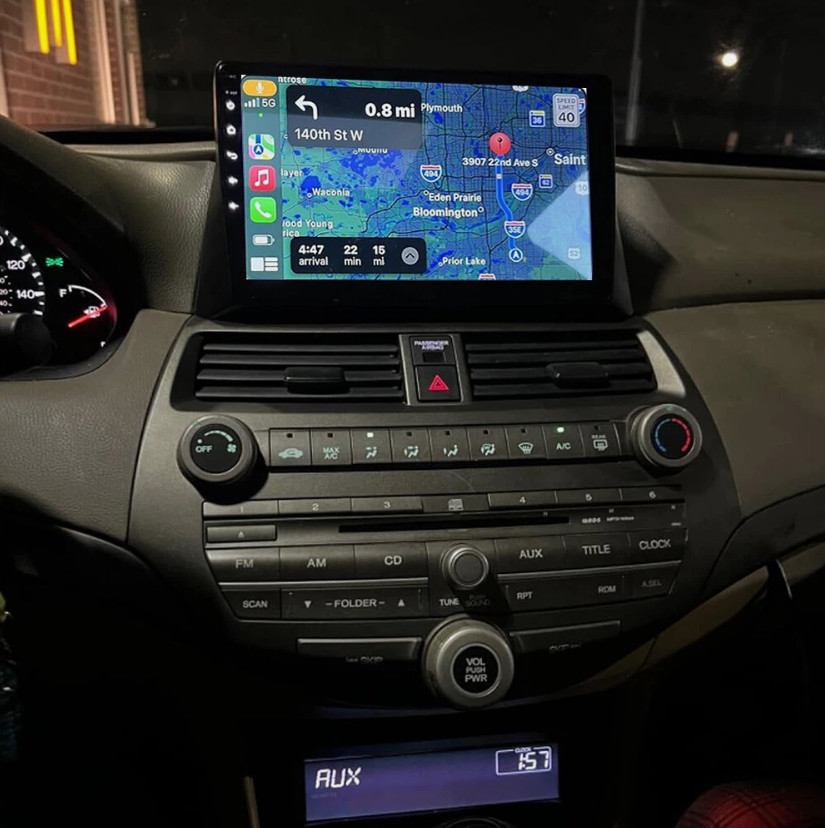 10.1in Android 15 Stereo Apple Carplay Car Radio For HONDA ACCORD 8th 2008-2012