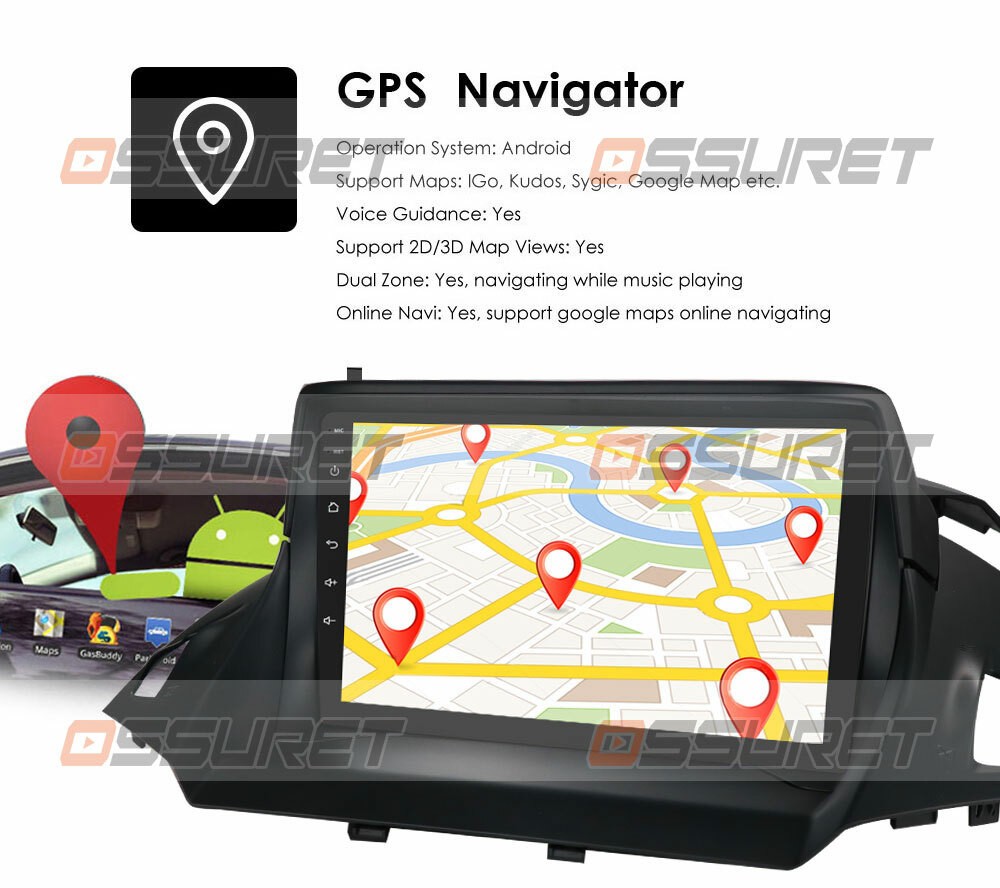 For Ford Escape 2013-2018 Android 15 Wireless Carplay Car Radio Stereo GPS Navi