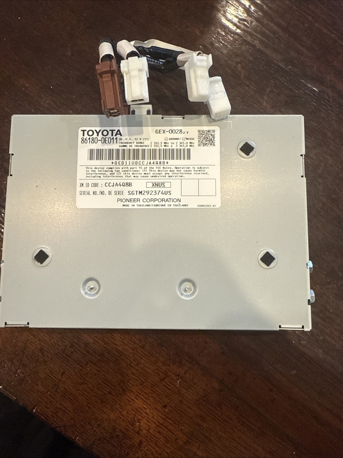 Toyota 2013-2019 Satellite Sirius XM Receiver Module OEM #86180-0E011