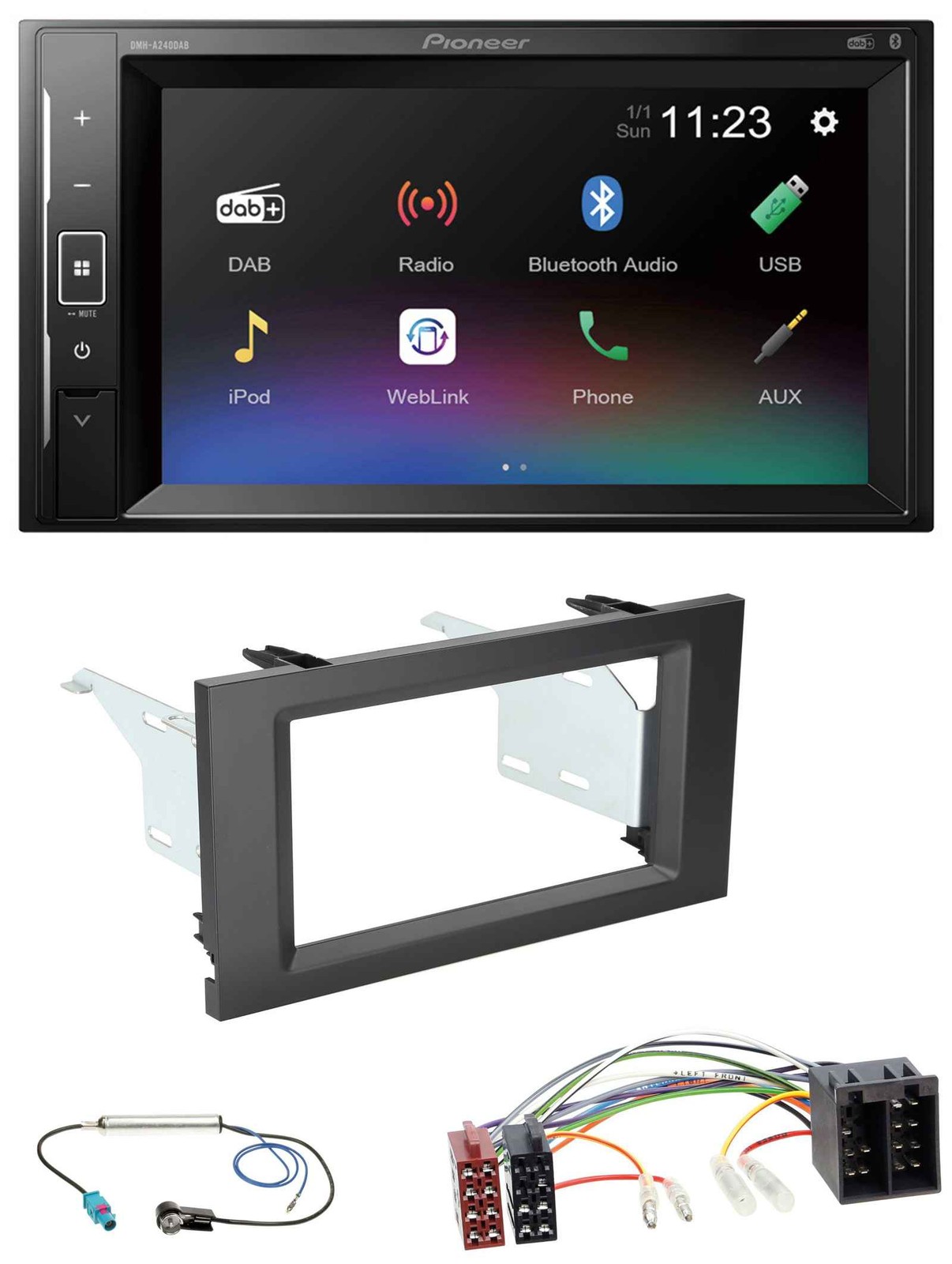 Pioneer DAB MP3 2DIN Bluetooth USB Car Stereo for Mercedes Actros 2011-2021