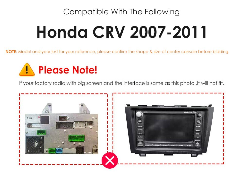 8+128GB CarPlay For Honda CRV 2007-2011 Android 12 GPS Car Stereo Radio DSP WIFI