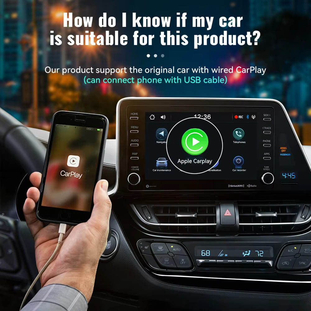 Android 14 AI Box Wireless CarPlay Android Auto 4GB RAM 64GB ROM Plug & Play