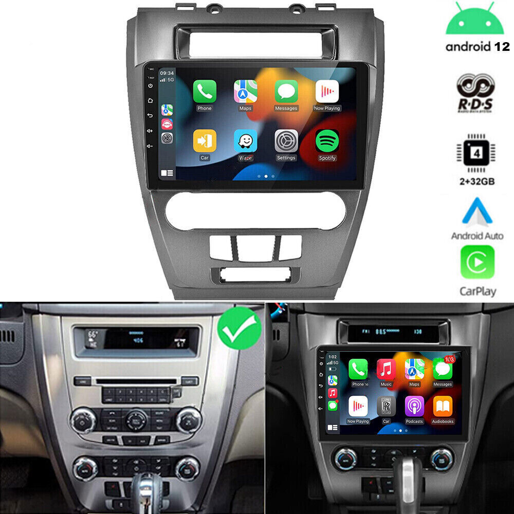 For Ford Fusion 2010-2012 Android 12 Carplay Car Stereo Radio GPS Navi WIFI BT