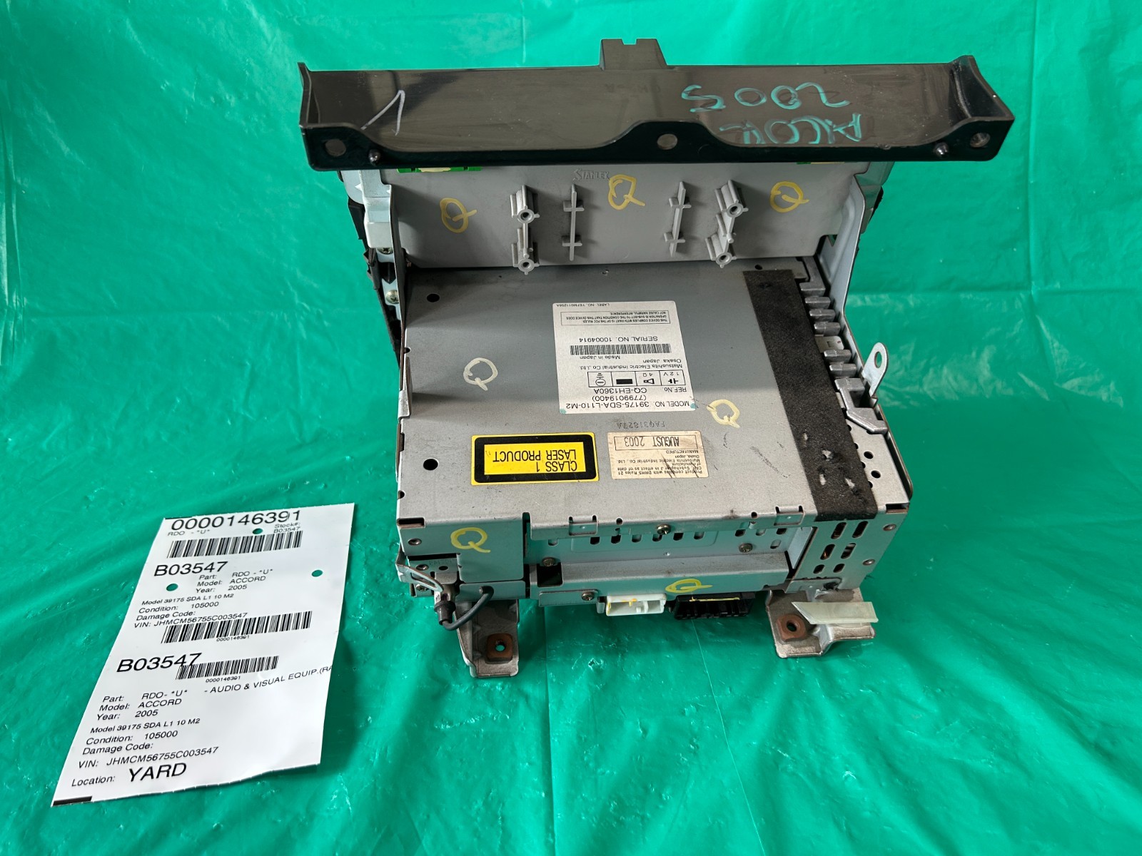 Audio & Visual Equip.(radio) HONDA ACCORD 05 39175 SDA L1 10 M2 OEM
