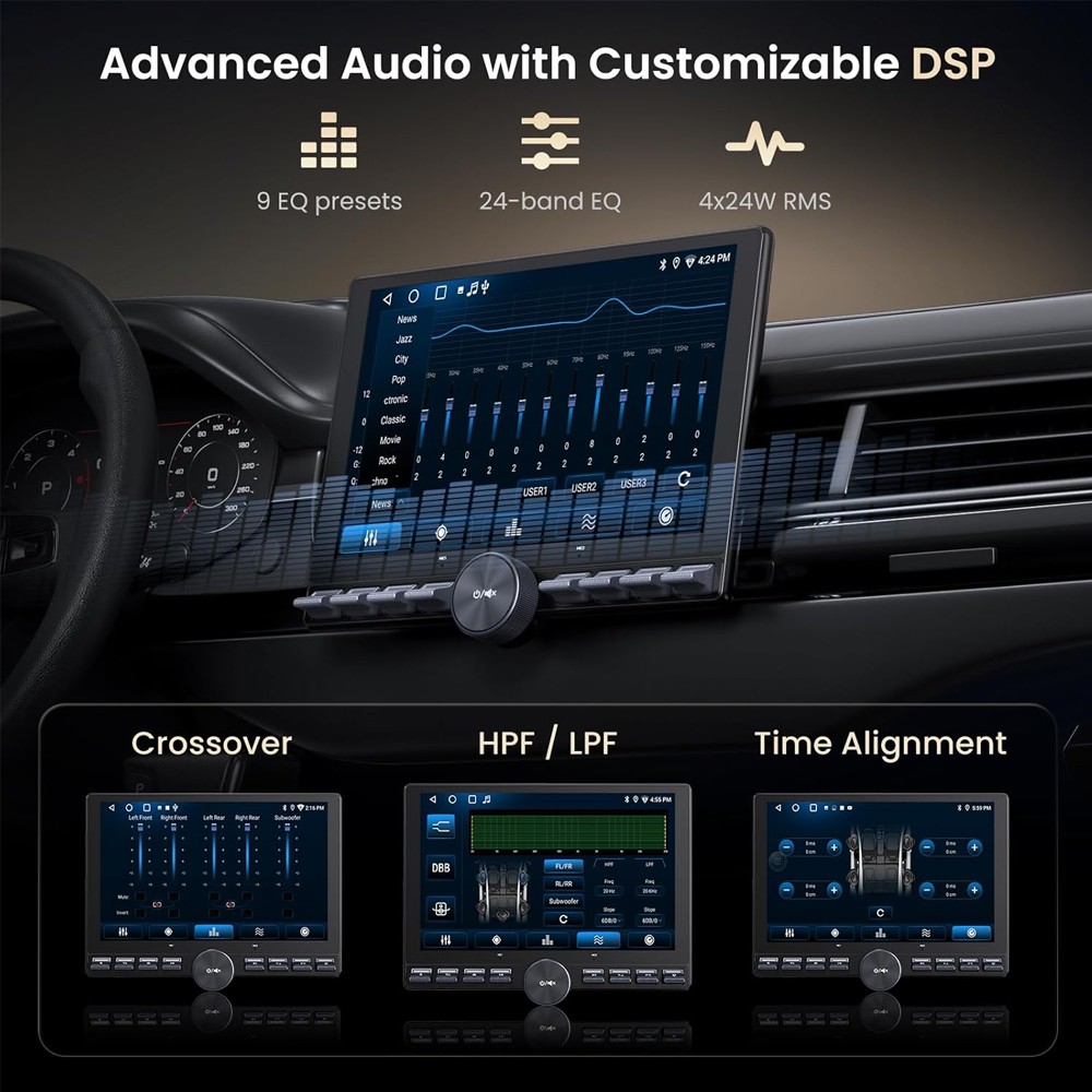 ATOTO 10.1″ QLED Floating Single/Double Din Android Car Stereo GPS AI Radio WiFi