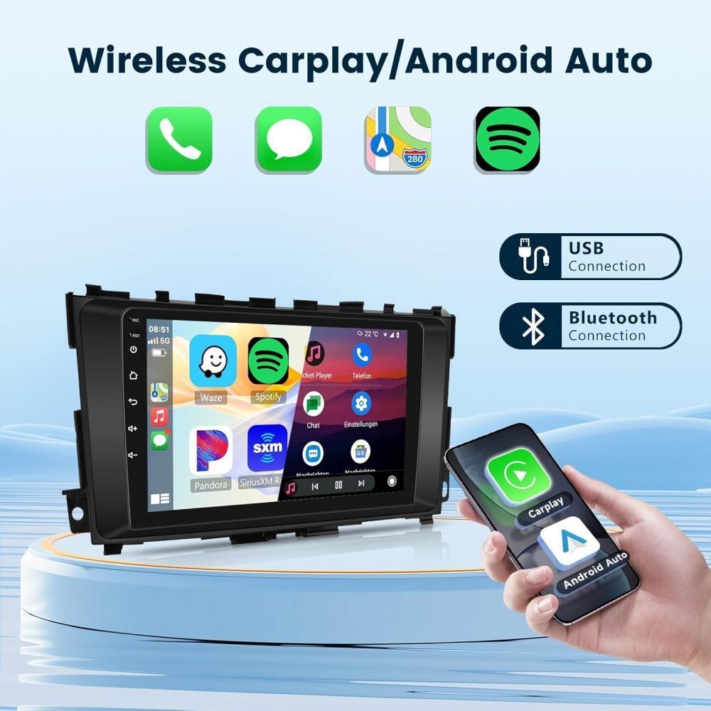 For 2013-2018 Nissan Altima Carplay Car Stereo Radio Android 15 GPS Navi 4+64GB