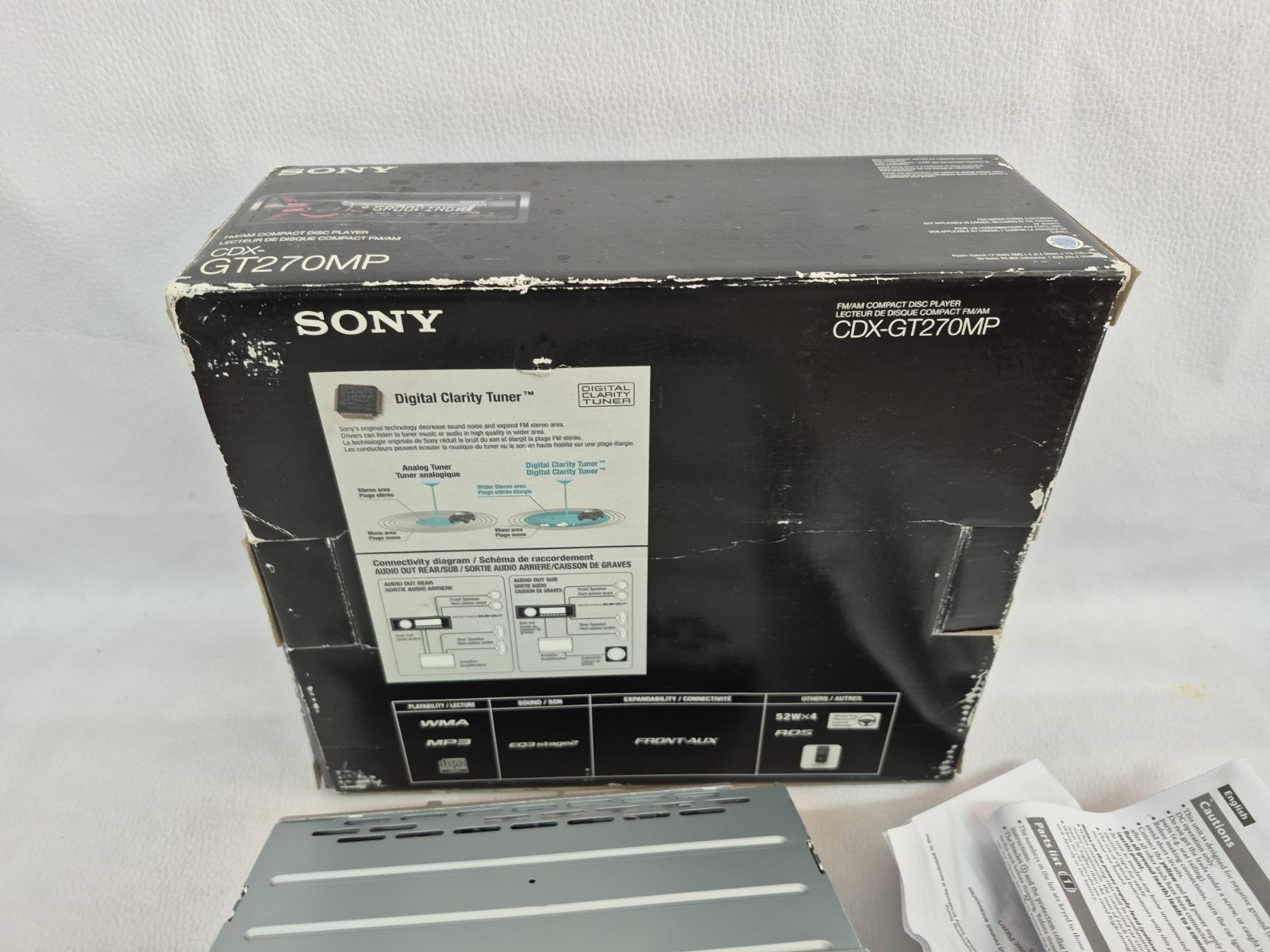 SONY AM FM CD Player Radio Stereo AUX + Remote CDX-GT270MP Compact Disk MP3 WMA