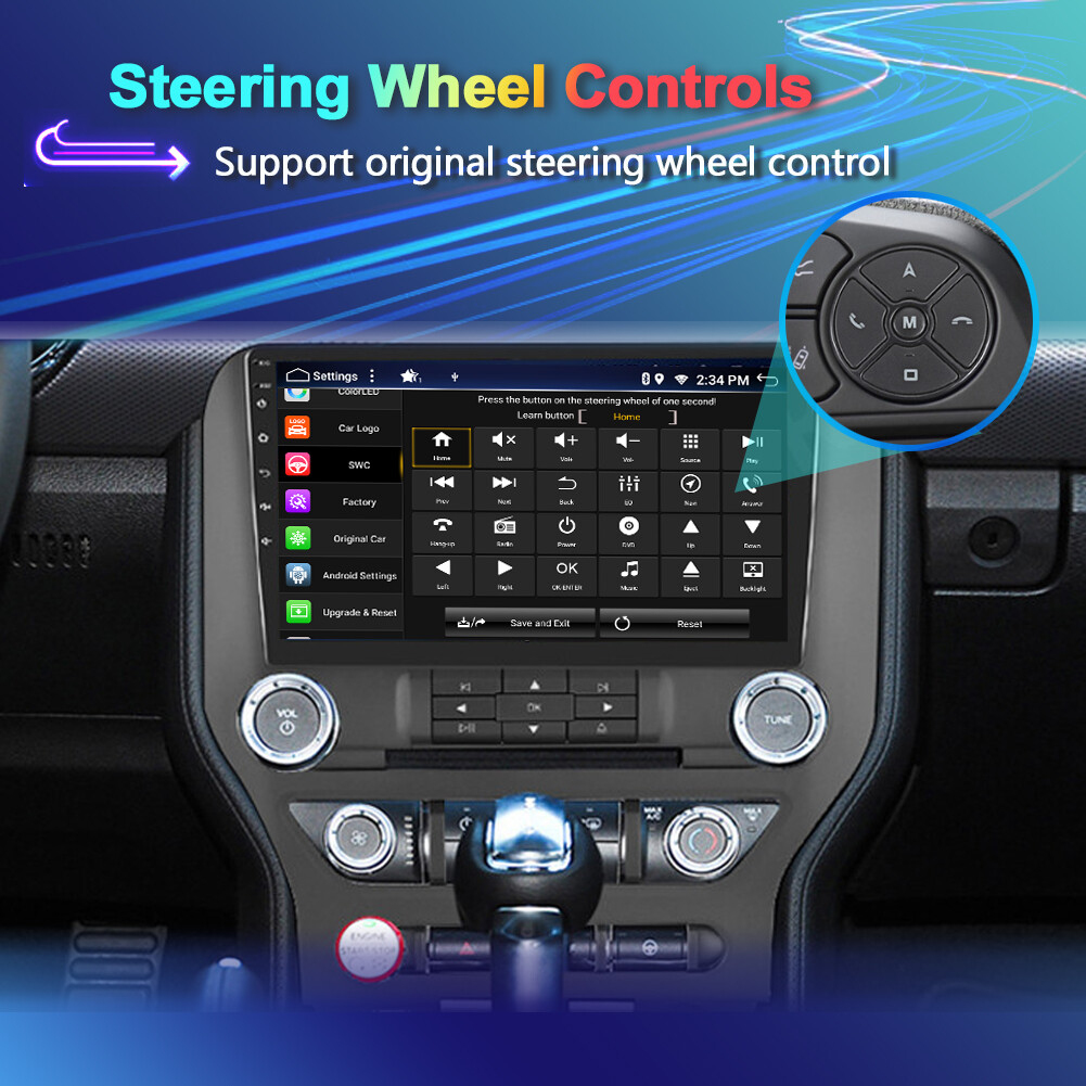 6G+128GB Car Stereo Radio For Ford Mustang 2015-2021 Android 14 Car Play GPS DSP