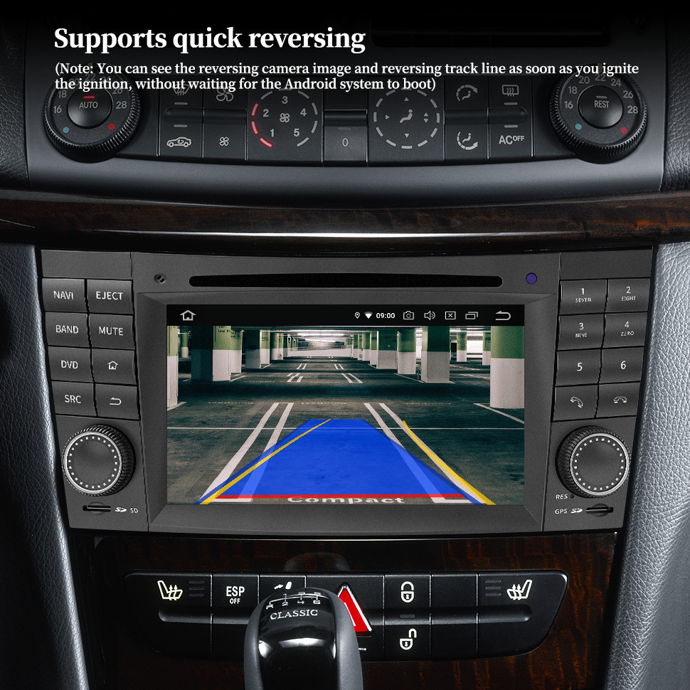 7 in Touch Radio For Mercedes W211 W219 W209 01-10 CarPlay Android Auto Sat Nav DVD