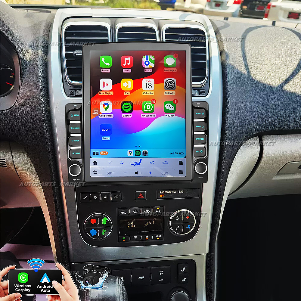 9.7” For 2007-2019 GMC Acadia Sierra Android 13 Carplay Car Stereo Radio +Cam