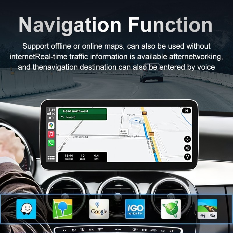 12.3″ 4+64G 8 Core Android14 Stereo CarPlay NTG5.0 for Benz GLC W205 2015-2018