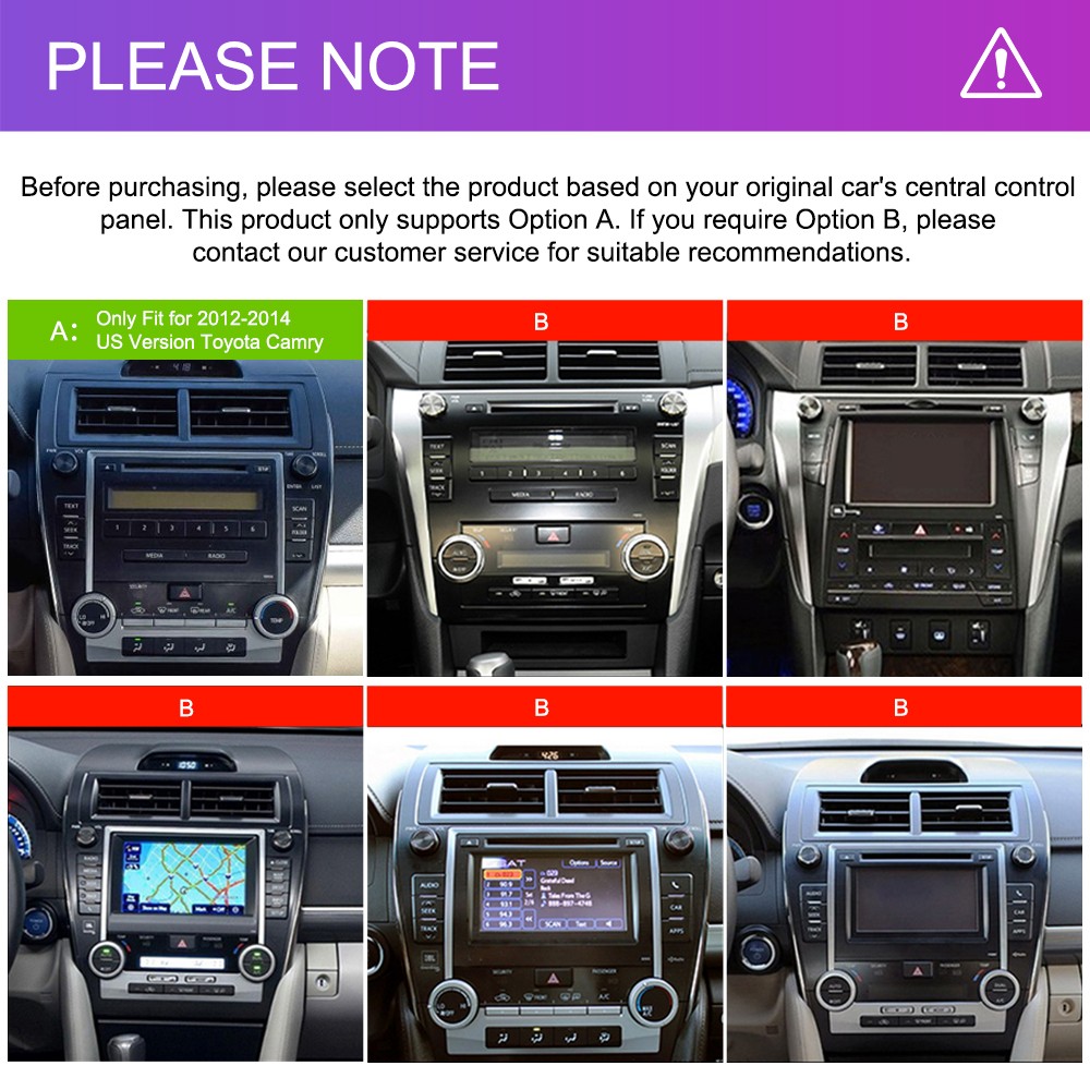 10.1″ For Toyota Camry 2012-2014 Android 15 Car Stereo GPS Radio CarPlay 2+64GB