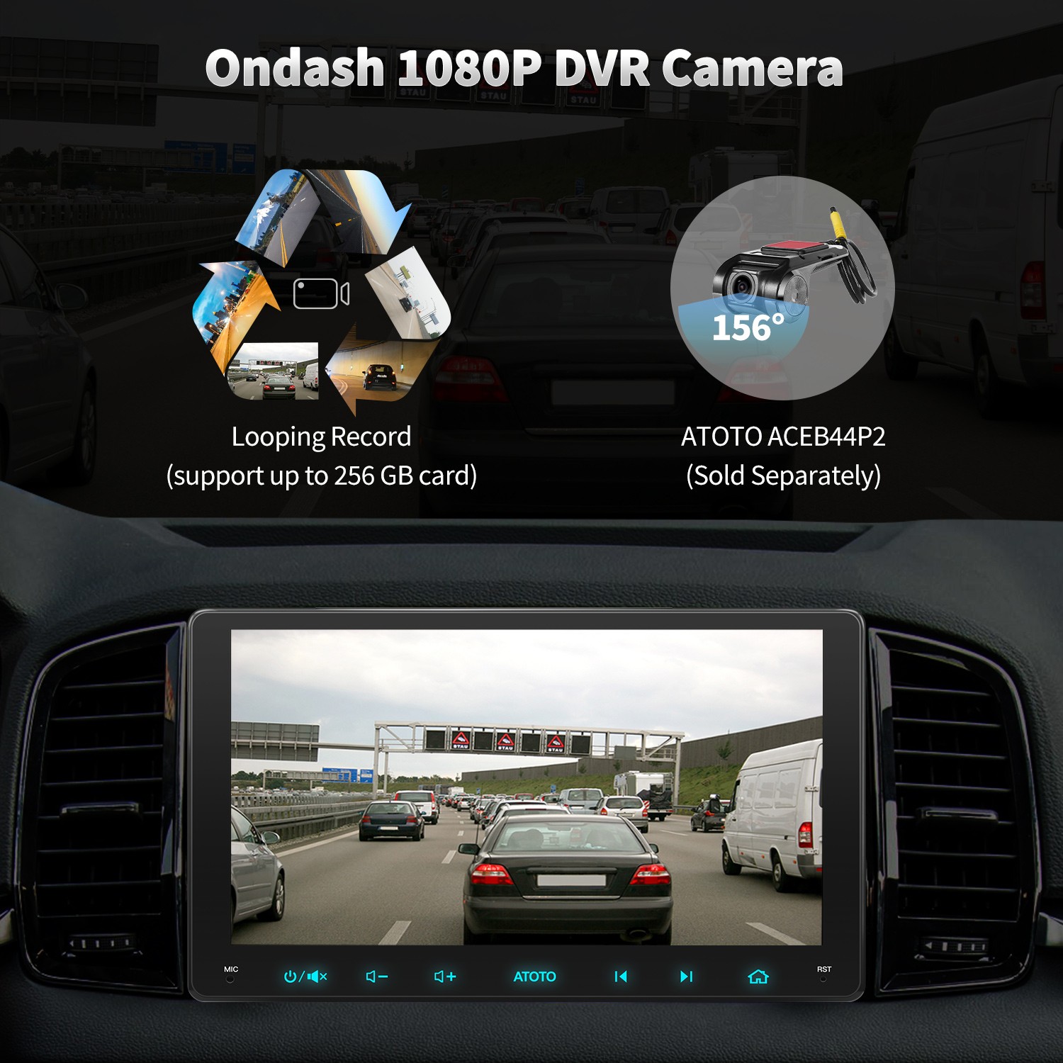 ATOTO Double Din Android Car Stereo 9 Inch ChatGPT GPS Navigation Backup Camera