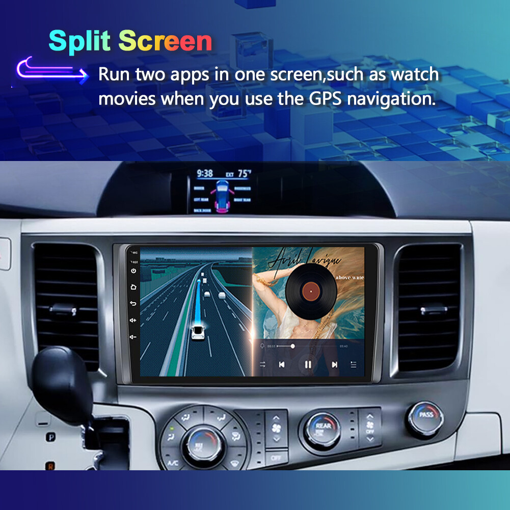 CarPlay For Toyota Sienna 2011-2014 Android 14 Car Radio Stereo GPS Navi 8G+256G