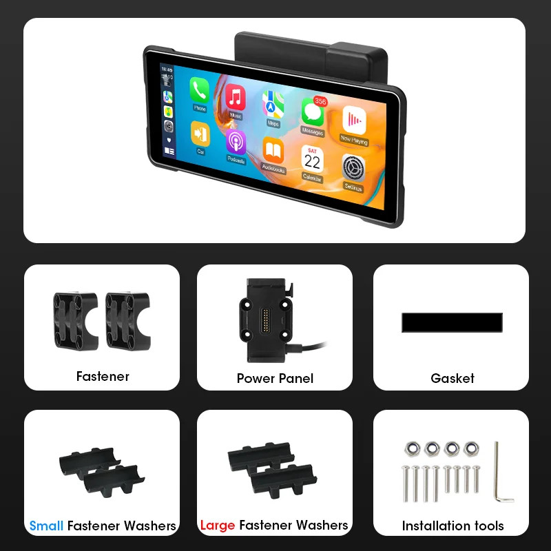 Janstie New Motorcycle CarPlayGPS Portable Digital Moto Dashboard Display Screen