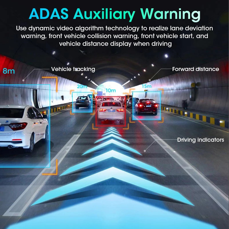 11.26″ 4K ADAS Dash Cam Display Wireless CarPlay Screen DVR Dual Recording Night