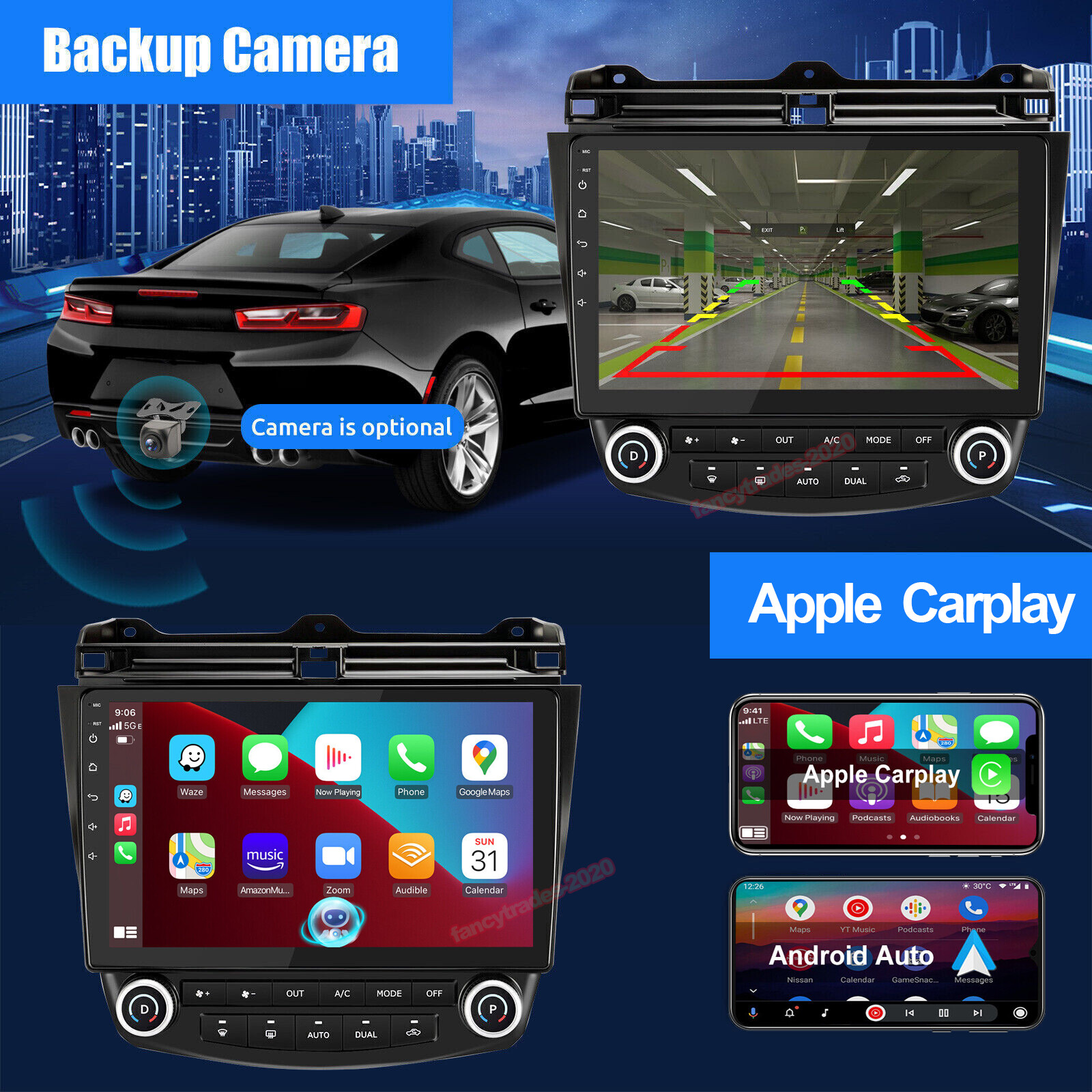 For Honda Accord 7 2003-2007 Android 13.0Stereo Radio Car GPS 10.1″ Touch Screen