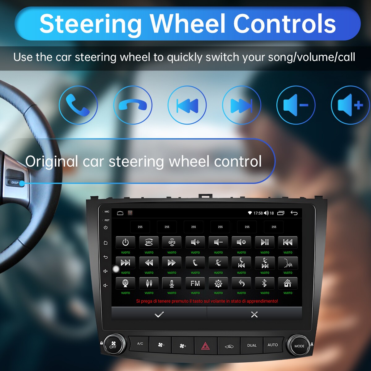For 2006-2012 Lexus IS250 IS350 Car Radio Stereo Carplay 4+64G 10in +CAM FM