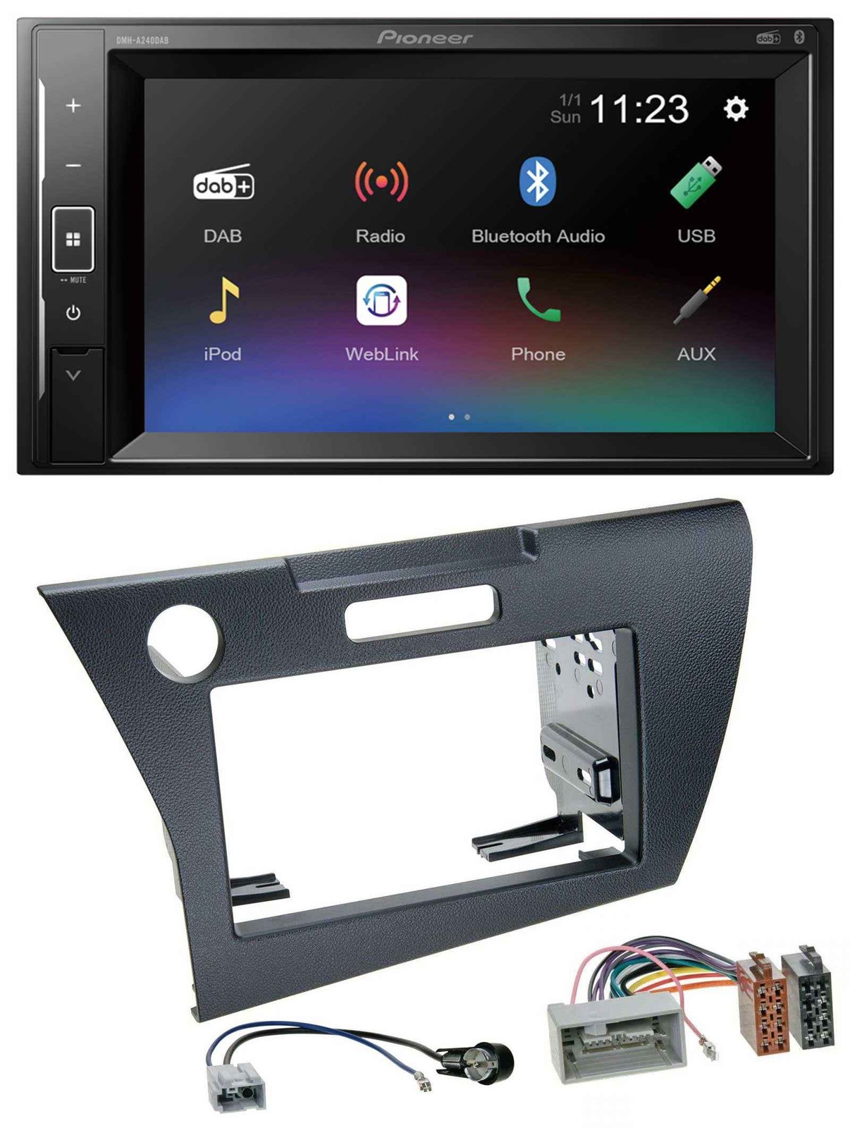 Pioneer DAB MP3 2DIN Bluetooth USB Car Stereo for Honda CR-Z (2010 onwards)