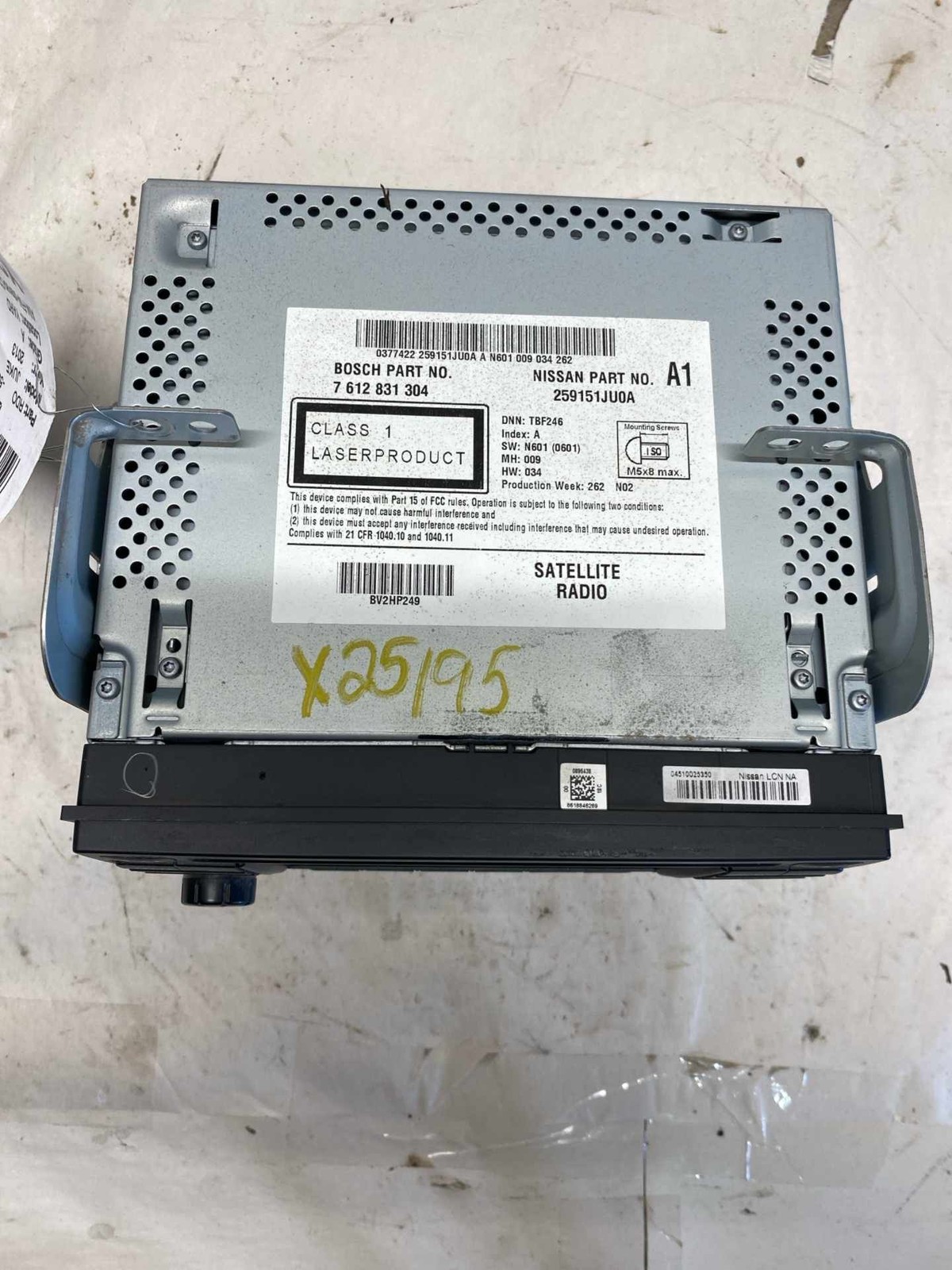 12-14 NISSAN JUKE Audio & Visual Equip.(radio) RECEIVER W/ NAVIGATION 259151FS0C