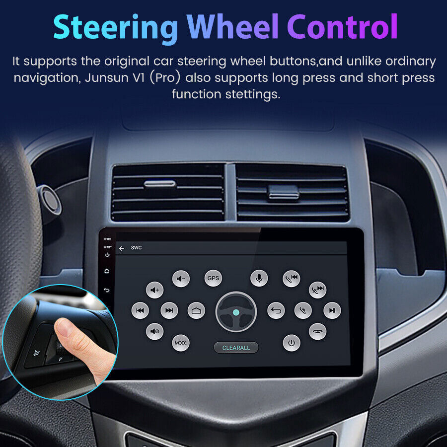 For Chevrolet Aveo Sonic 2012-2016 Car Stereo Radio Android 12 Carplay GPS NAVI