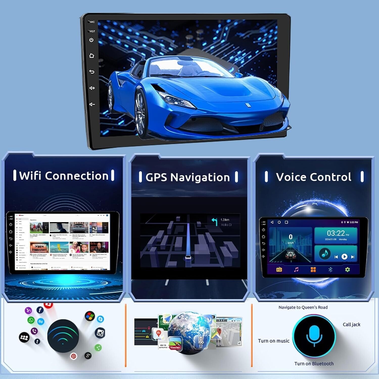9 inch Car Stereo Video GPS Radio for Mazda 3 2004-2009 +BT Android 13.0 2+32G