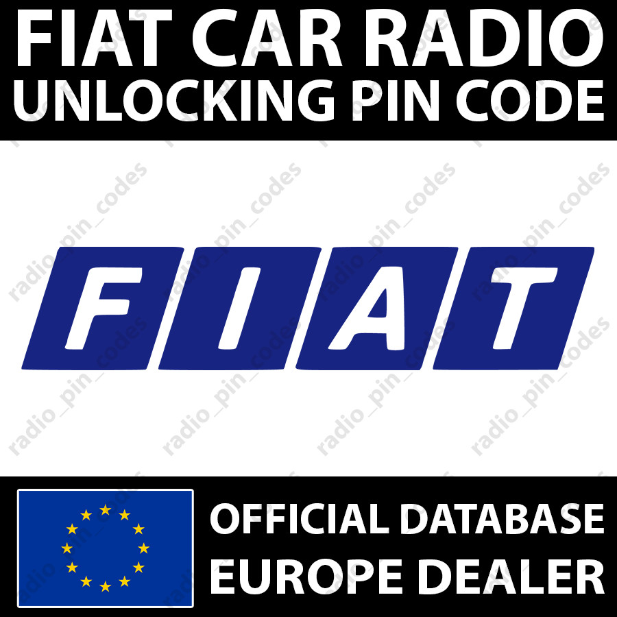 FIAT RADIO PIN CODE BLAUPUNKT BOSCH CONTINENTAL DAIICHI MOPAR VP1 VP2 FL MP3 CD