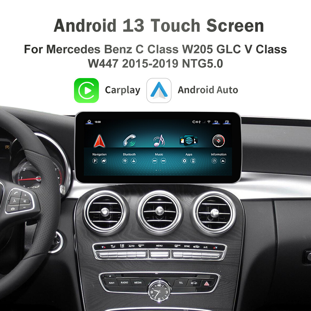 12.3″ Android Carplay Multimedia Screen Navi For Mercedes Benz C GLC W205 V W447