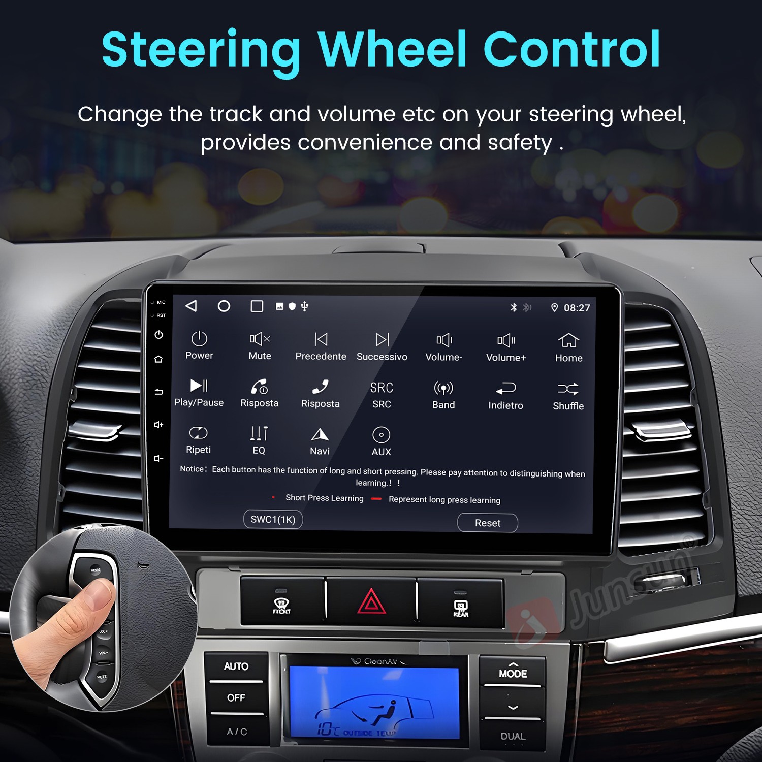 4+64G Carplay Android14 For Hyundai Santa Fe 2 2006-12 Car Stereo Radio GPS Navi