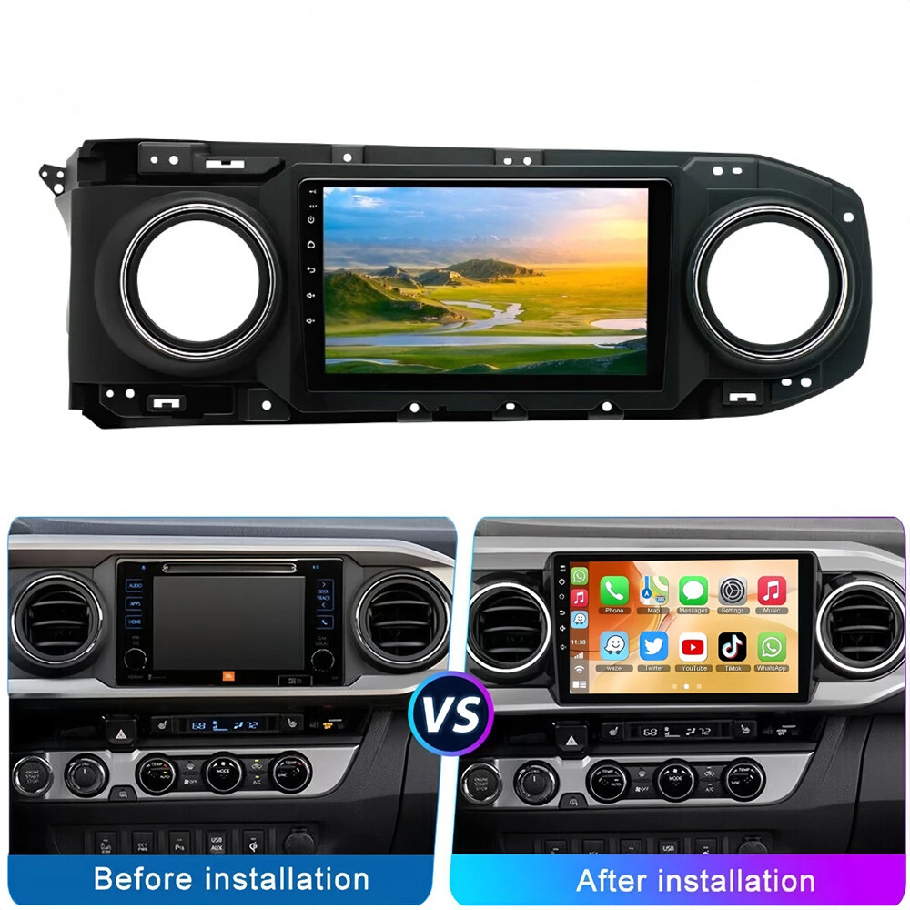 For Toyota Tacoma Car Radio Multimedia Screen BT 2016-2021 9″ Stereo GPS CarPlay