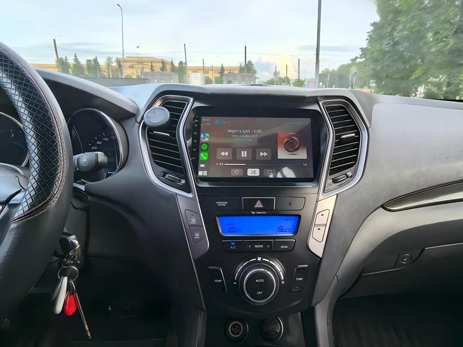 For 2013-2018 Hyundai Santa Fe IX45 In Dash Radio Rotated Stereo CarPlay Navi