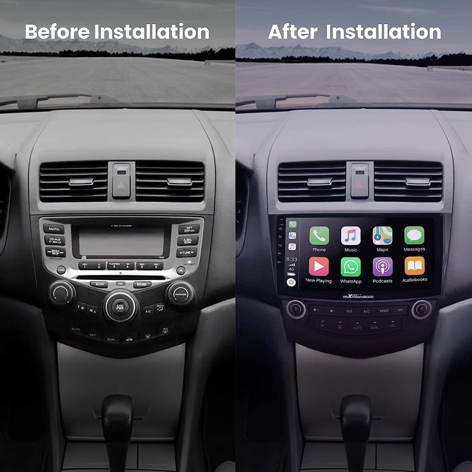 For Honda Accord 7 2003-2007 Android 13.0Stereo Radio Car GPS 10.1″ Touch Screen